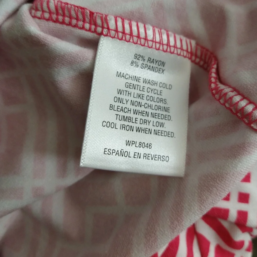 JM Collection pink and white sleeveless dress